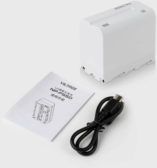 VILTROX NP-F970 배터리 6600mAh 대용량 리튬 이온 배터리(타입-C 충전 포트 포함) 카메라 모니터용 전원, 01 하얀색, 03 2200mAh