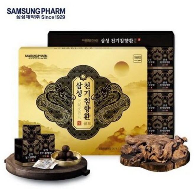 삼성제약(주) 삼성 천기침향환 골드 3.75g x 32환 1박스(쇼핑백 포함)+건강간식(죽염건빵(30g) 또는 죽염천마차(20g)), 9회 죽염천마차(20g), 1개
