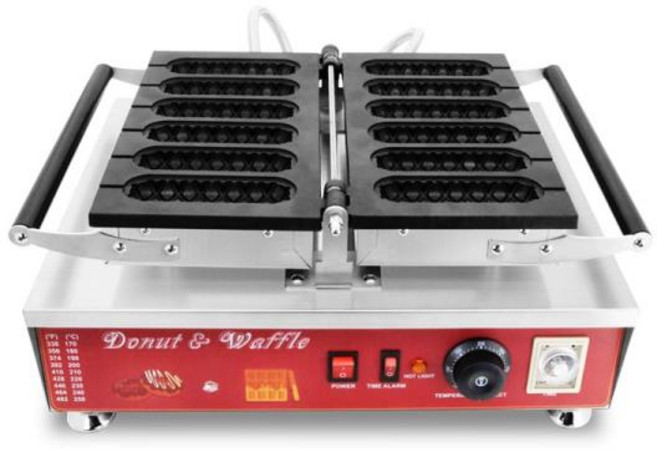 상업용 핫도그 소시지 길거리 간식 기계 110V/220V 6개입 바삭한 와플 메이커, 01 220V, 03 AU, 01 라이트 그레이