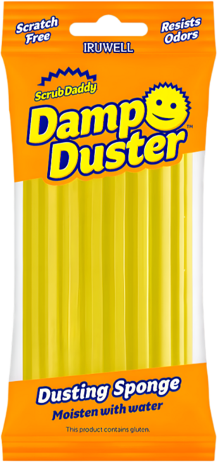 [100%정품] 스크럽대디 먼지 더스트 청소 스펀지 Scrub Daddy Damp Duster 회색, 1개