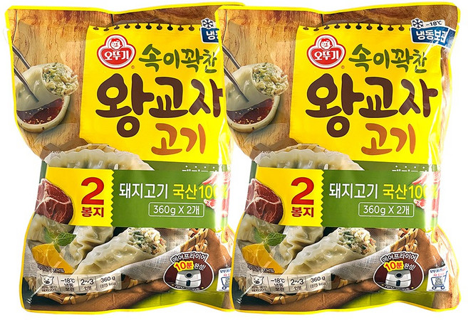 오뚜기 속이 꽉찬 왕교자 고기, 360g, 4개