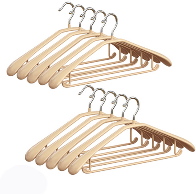 메종드리빙 내구성좋은 논슬립 실리콘 코팅 정장 자켓 고급형 어깨 뿔 방지 옷걸이, 20개, 허니베이지