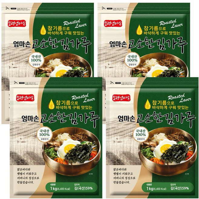 보령 엄마손 고소한 김가루, 4개, 1kg