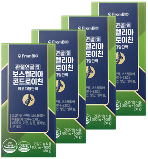 프롬바이오 관절연골엔 보스웰리아 콘드로이친 800mg, 4개, 100정