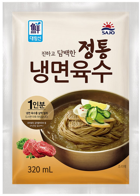 대림선 소고기 냉면육수, 320g, 30개