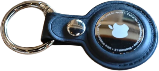 [카렐로] 애플 Airtag 실리콘 가죽 에어태그 케이스, 1개, Black