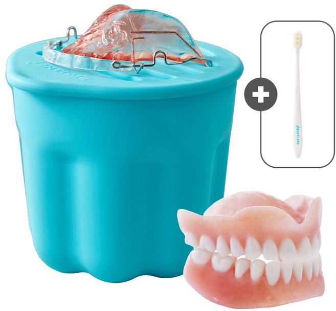 덴티미 세척용기 교정장치 유지장치 틀니 보관함 건조함, 1개