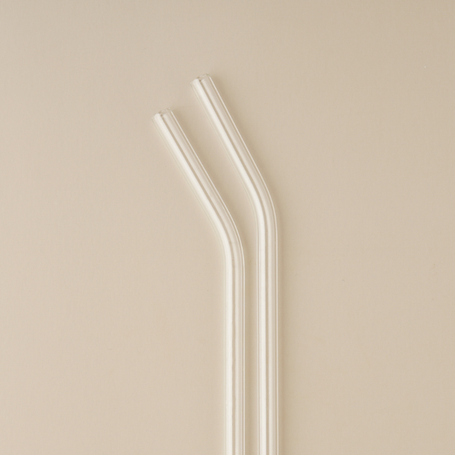 지구사랑 다회용 유리빨대 스트로우 텀블러 커브 투명 G02T, 1개, 1개입