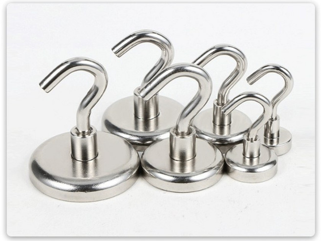 네오디움 초강력 자석후크 고리자석 후크자석 7종 E10~E32, 6개, E14 (최대 6kg)