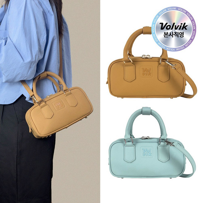 [본사직영] 볼빅 VBDP 스퀘어 토트백 크로스백 브라운, 1개