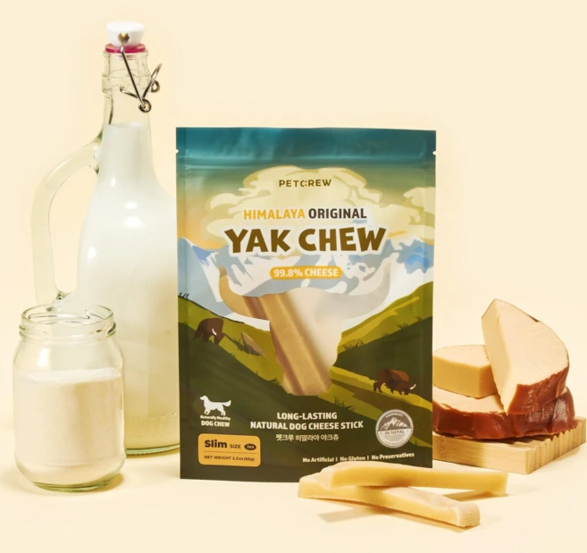 펫크루 야크우유 100% 히말라야 야크츄 슬림 SLIM, 33g, 2개 - 쿠팡