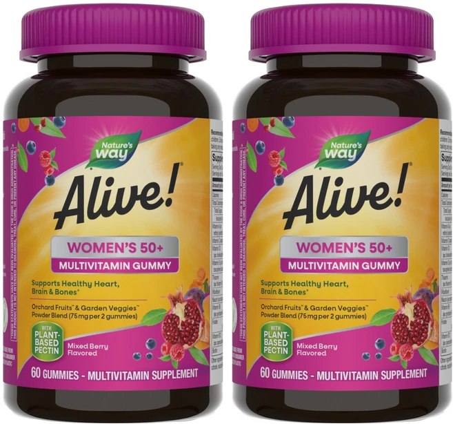 네이쳐스웨이 얼라이브! 우먼스 50+ 멀티비타민 구미, 60정, 2개 - 쿠팡
