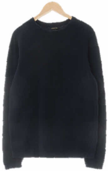 4206 마시모두띠 네이비 면 와플라운드긴팔니트 [L]