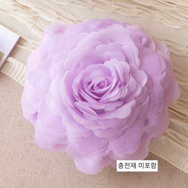 대성 입체 꽃잎 소파 쿠션 커버