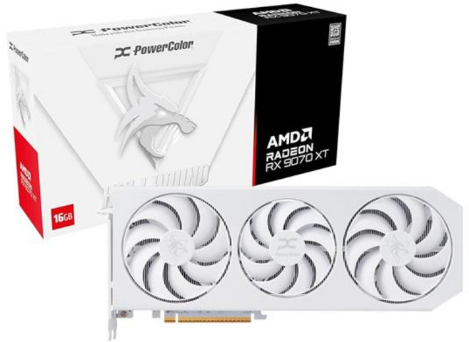 파워컬러 레드 데블 스펙트럴 화이트 AMD 라데온 RX 9070 XT 16GB GDDR6, 9070 XT Hellhound Spectral
