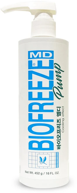 바이오프리즈 MD 16oz(펌프타입) 스포츠겔 바이오프리즈 냉각효과 저주파윤활보조제 BIOFREEZE 바이오프리즈 사은품증정, 452g, 1개 - 쿠팡
