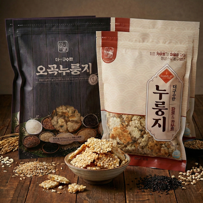 [TV홈쇼핑] 미식본가 오곡 카무트 파로 누룽지, 4세트, 530g