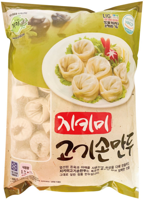 지키미 고기 손만두 1.2kg, 1개