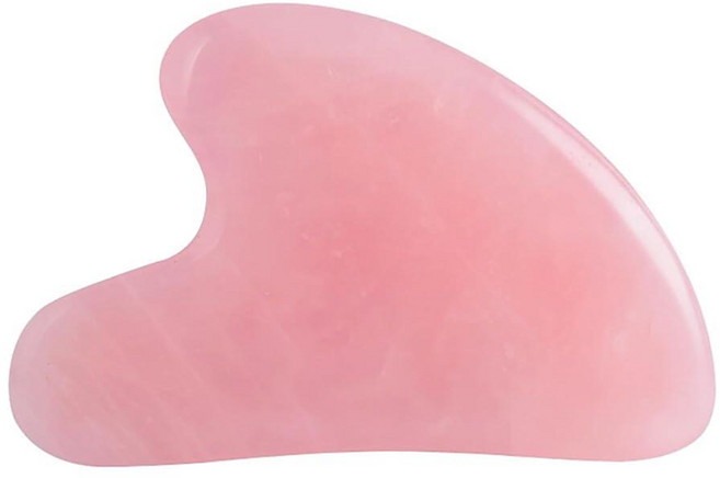 YAMHOHO Gua Sha Jade Stone 마사지 도구 얼굴 및 바디 스킨 마사지를 위한 Guasha 도구 스파 침술 페이스 목과 눈을 핑크 스톤 여성용 케어 선물 (