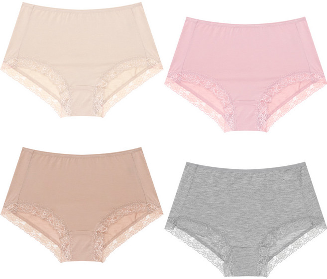 벨라뮤즈 국산 모달 레이스 맥시스타일 여성팬티 4매 P803