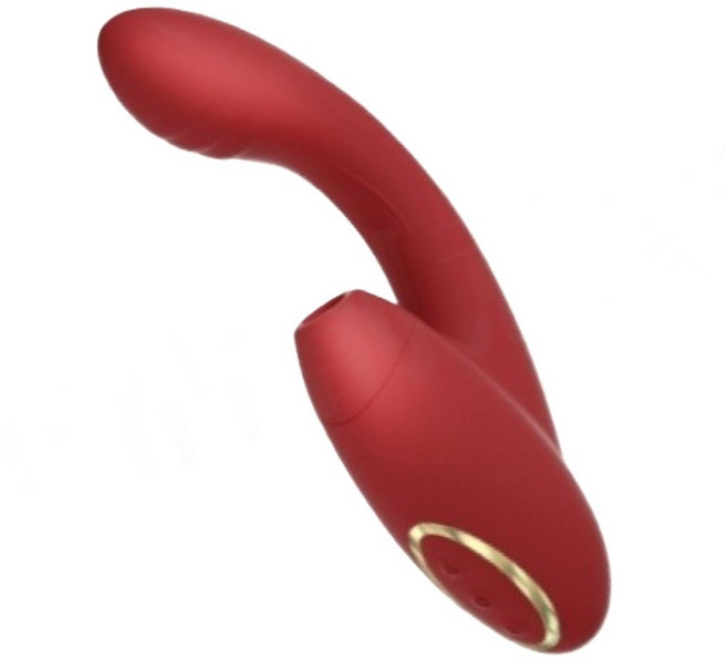 Duo小母狗 電動筋膜槍(吸吮 震動 加溫), 紅, Duo 震動吸吮筋膜槍