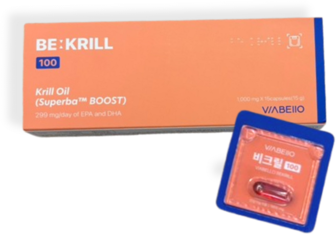 BE:KRILL 100 viabello / 인지질 krill Oil 비크릴 오일 크릴오일, 15정, 1개