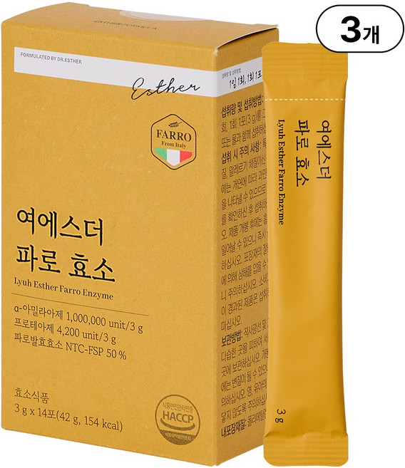 본사직영 여에스더 파로 효소 l 100퍼센트 이탈리아산 파로 l 국민영양 프로젝트, 3개, 14회분