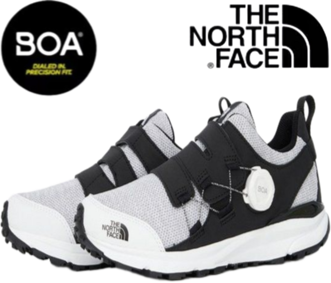 (매장빠른발송)노스페이스 남녀공용 운동화 워킹화 보아 다이얼 신고 벗기 편한 쿠셔닝 접지력 우수 트레킹 산책 러닝 운동 야외 활동 캠핑 여행용 커플 신발 부모님 선물