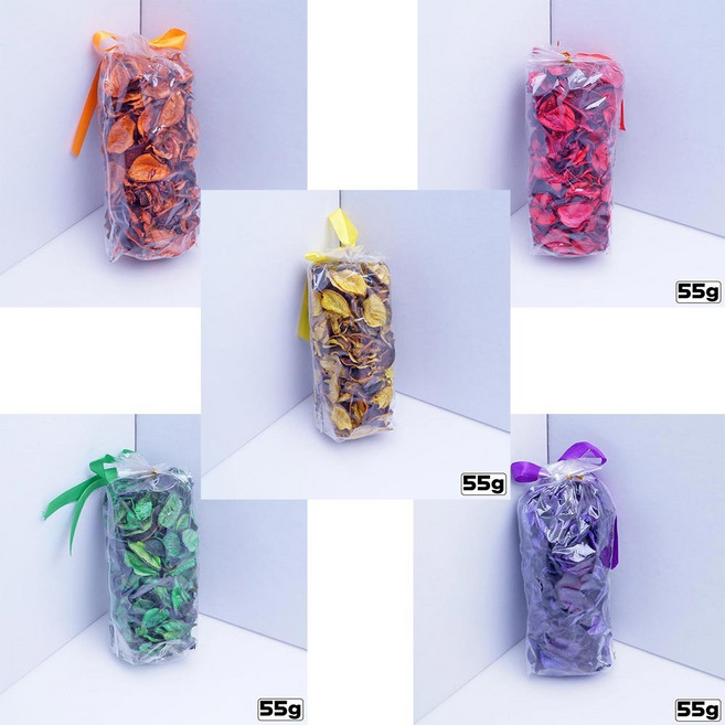 향기나는 포푸리 꽃잎 1봉 색상선택 약55g, 55g, 1개, 노랑