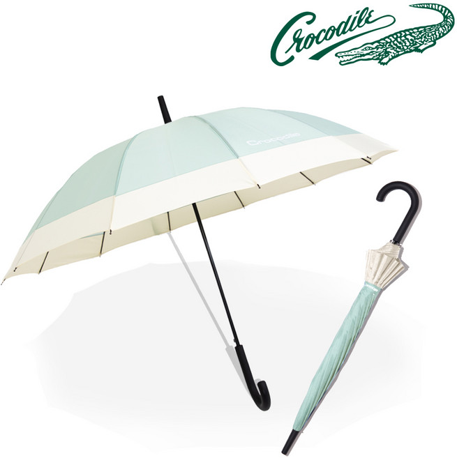 크로커다일 55-12K 곡자 투톤보더 장우산