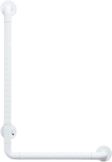 ABS L형 안전손잡이 노인 장애인 환자 화장실 안전 손잡이 (좌우 겸용), 백색, 1개