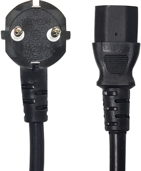 국산 파워 케이블 10A 컴퓨터 PC 전원 코드 220V, 1m, 1개