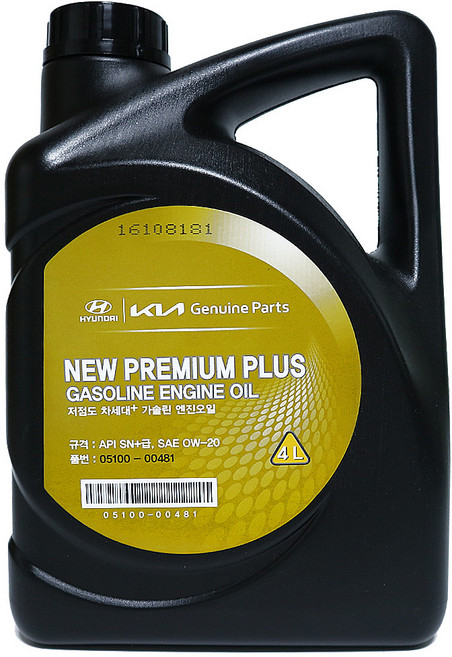 현대모비스 NEW PREMIUM PLUS 가솔린 엔진오일 05100-00481, 1개