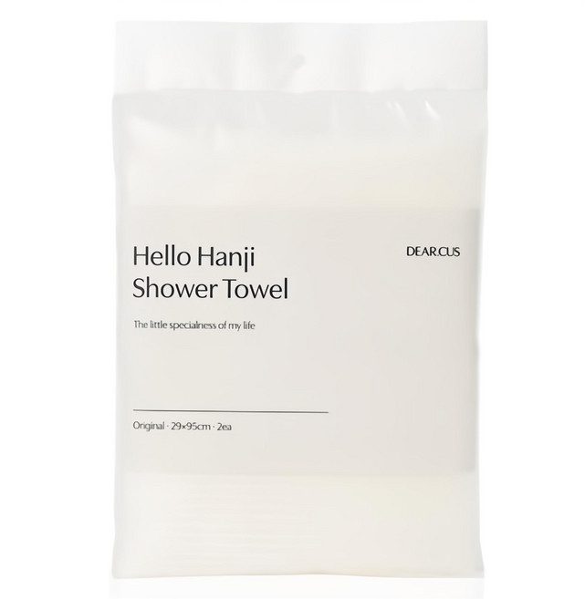 디어커스 안녕한지 샤워타월, 2개입, 1개