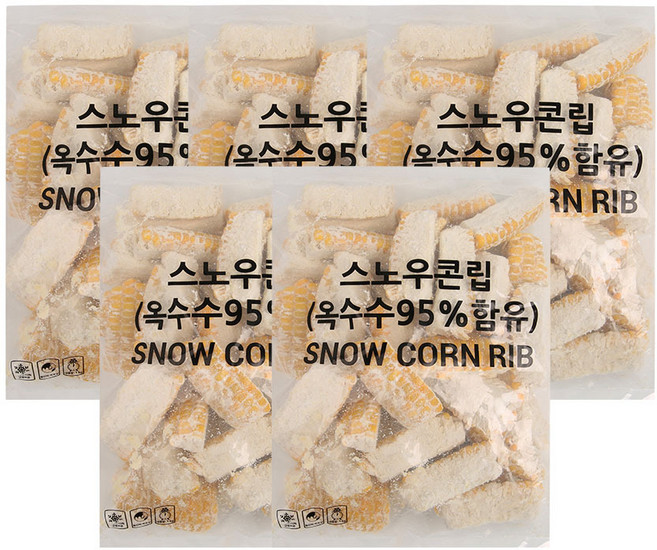 산들네이처 스노우 콘립 냉동옥수수 옥수수튀김 옥수수 요리 5kg (1kg x 5봉), 5개, 1kg