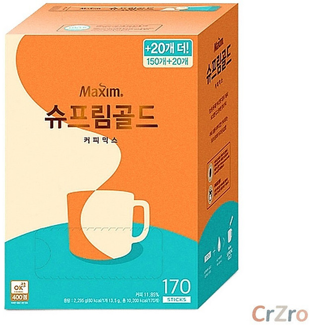 동서 슈프림골드 믹스커피 170개입 대용량 커피믹스 사무실 간식 직장인 1개입, 13.5g