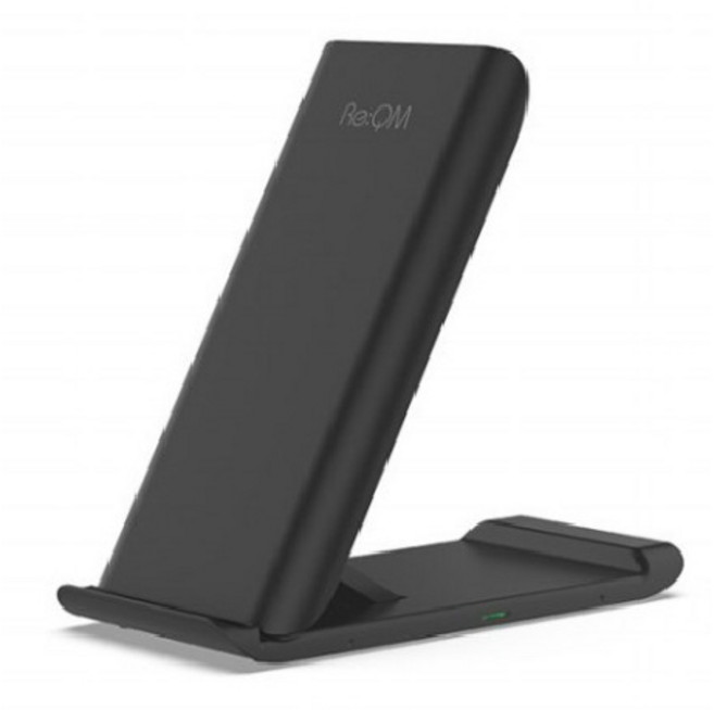 리큐엠 15W 초고속 무선충전기 폴더블 타입 QWC-B1500, 블랙, 1개