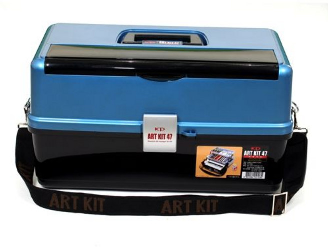 아트키트 47 화구박스 다용도함 고급형 이합 블루 470x280x260mm