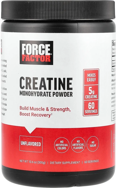 포스팩터 크레아틴 모노하이드레이트 파우더 무맛 300g, 1개 - 쿠팡