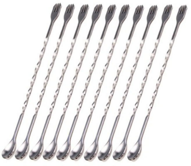 더소울빈 스텐 바 스푼 칵테일 머들러, 10개