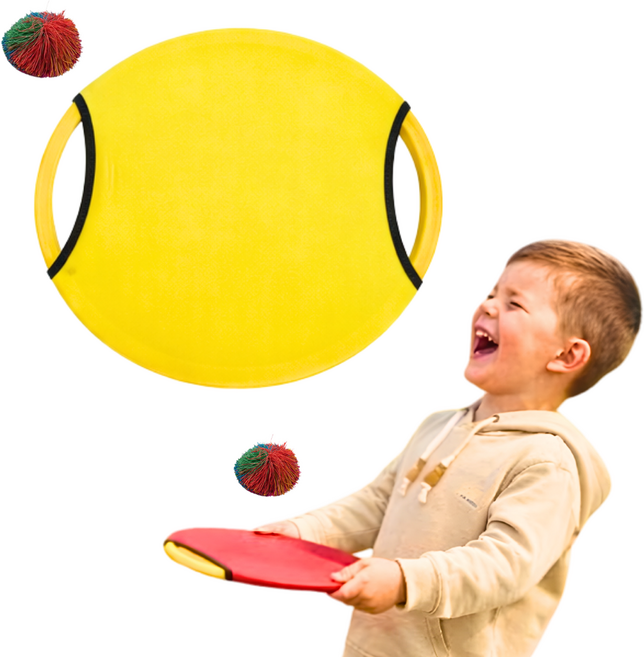 맘스픽 바운싱패드 쿠쉬볼 세트 캐치 원반 스포츠 야외놀이 바운스패드, 1개, 옐로우