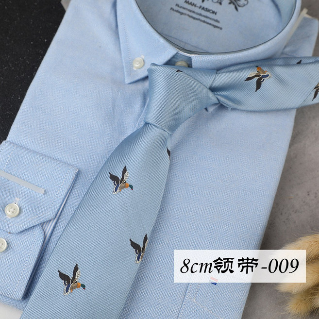 男士休閒8cm手打領帶 寬版商務花紋配飾