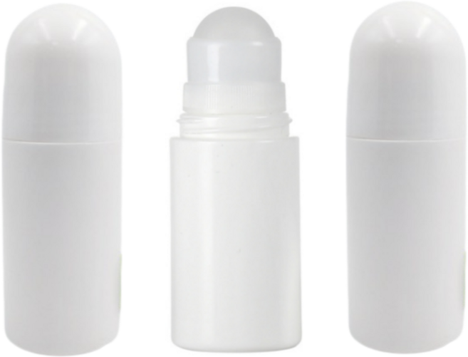 NOV- 롤온 공병 50ml 로션 오일 롤러 빈통 롤링 볼 용기, 3개, 화이트