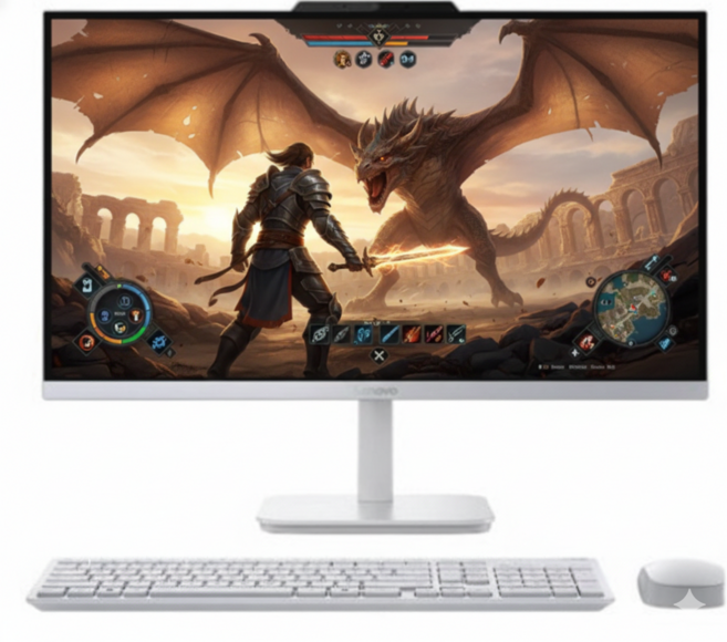 레노버 2024 A100 올인원 PC N-시리즈, Cloud Gray, F0J6000HKR, 256GB, 8GB, WIN11 Home