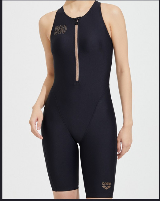 강습 고급원단 아레나 엄마 수영복 브랜드 블랙 입기 편한 지퍼 여성 4부 5부 반전신 여자반신