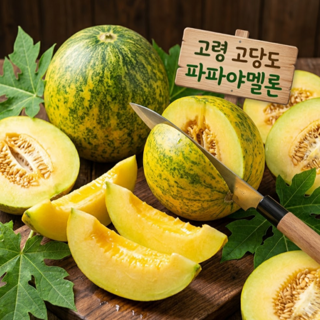 고당도 고령 파파야메론 산지직송 당도선별 크기랜덤, 1박스, 크기혼합1kg