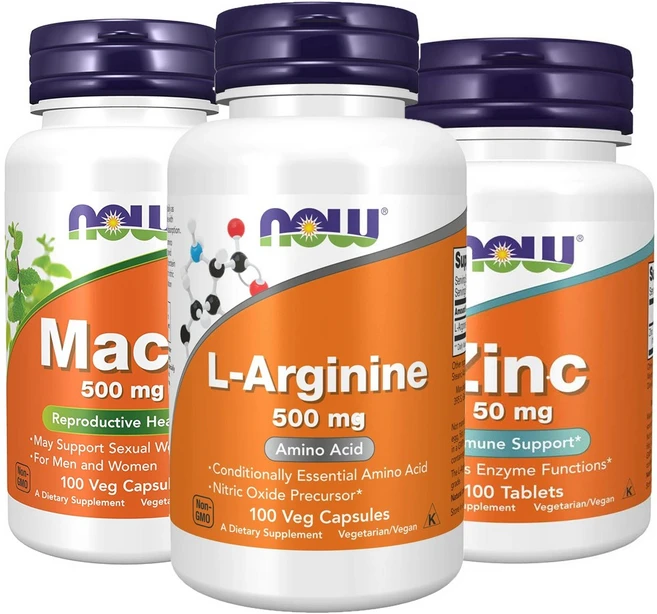 나우푸드 마카+아연+L아르기닌 3종 영양제, 100정, 1세트 - 쿠팡