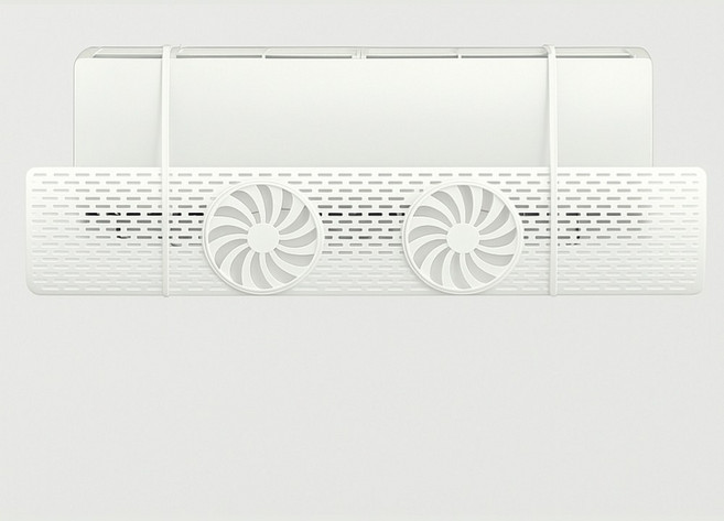 벽걸이 에어컨 무풍 듀얼 팬 바람막이 가드, 1개, 투명