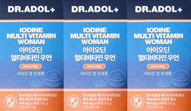 닥터아돌3박스 아이오딘 멀티비타민 우먼, 60정