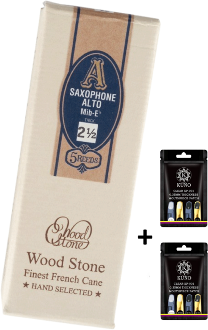 이시모리 우드스톤 알토 색소폰 리드(패치2장 포함), 1세트